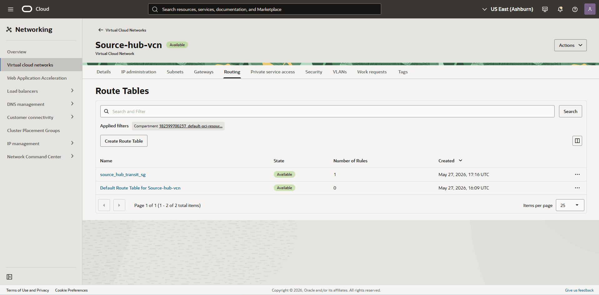 This screenshot shows the required configuration for cross-region restore.