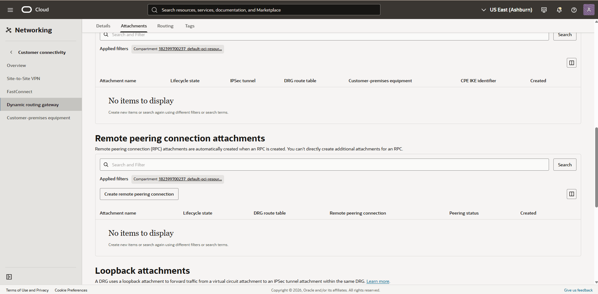 This screenshot shows the required configuration for cross-region restore.