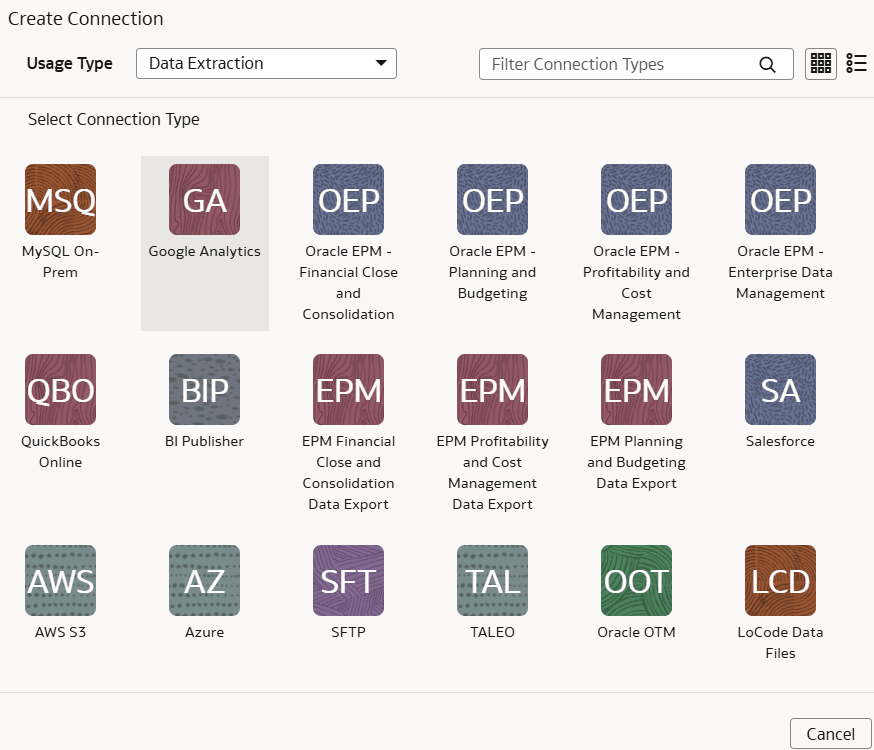 BI Publisher connection option
