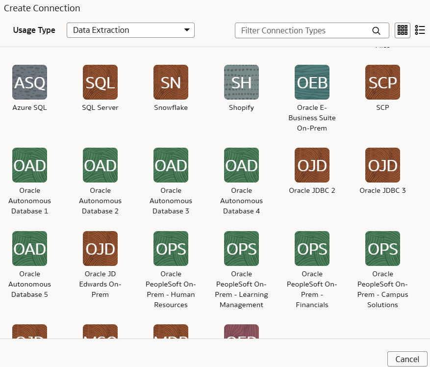 Fusion Supply Chain Planning connection option