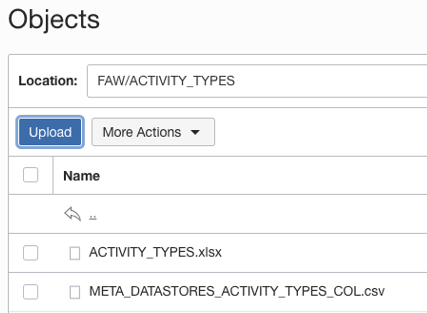 Sample folder and metadata file