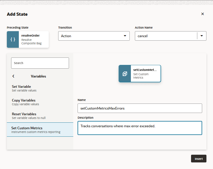 Description of set_insights_component_dialog.png follows Description of set_insights_component_dialog.png follows