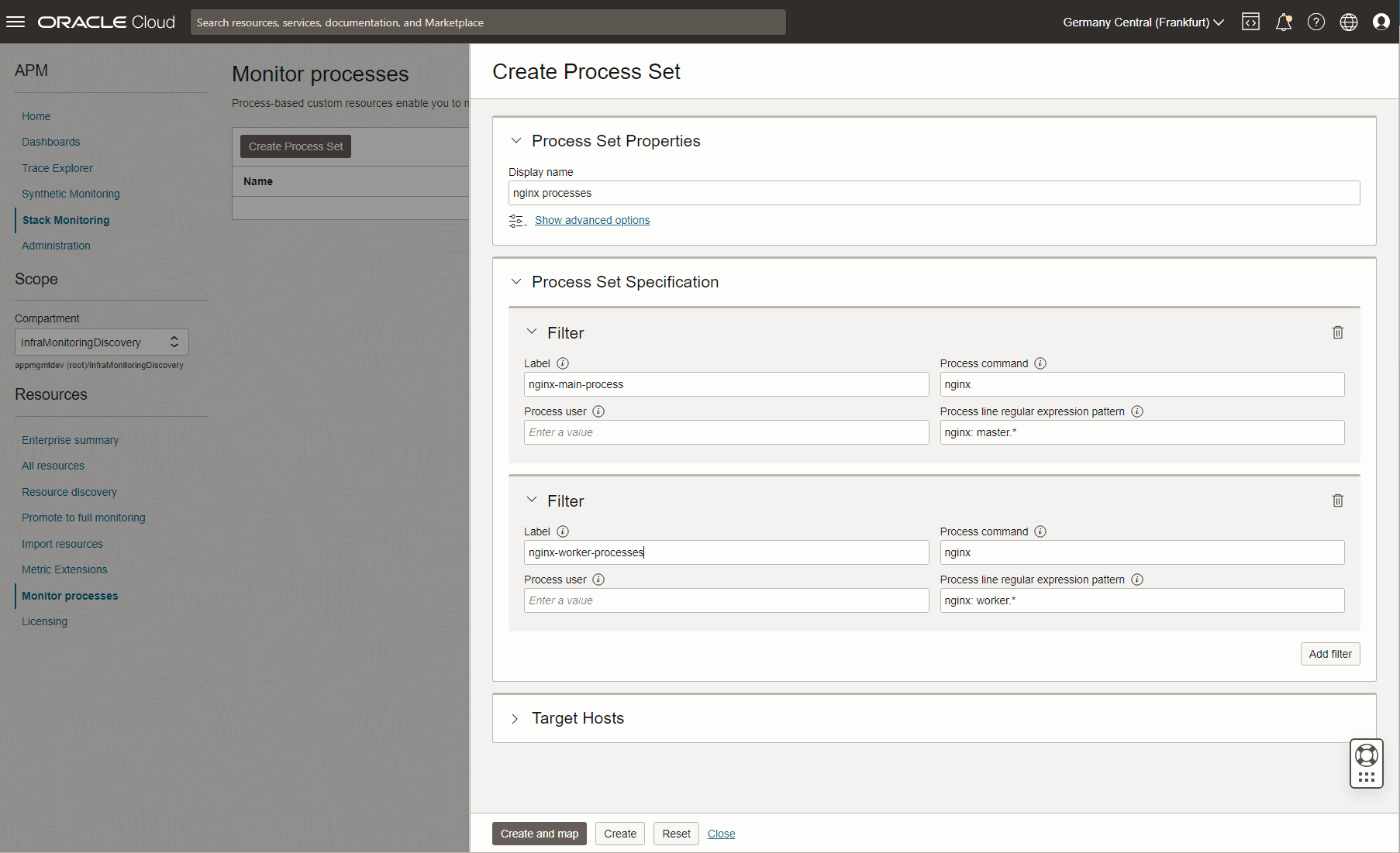create process set