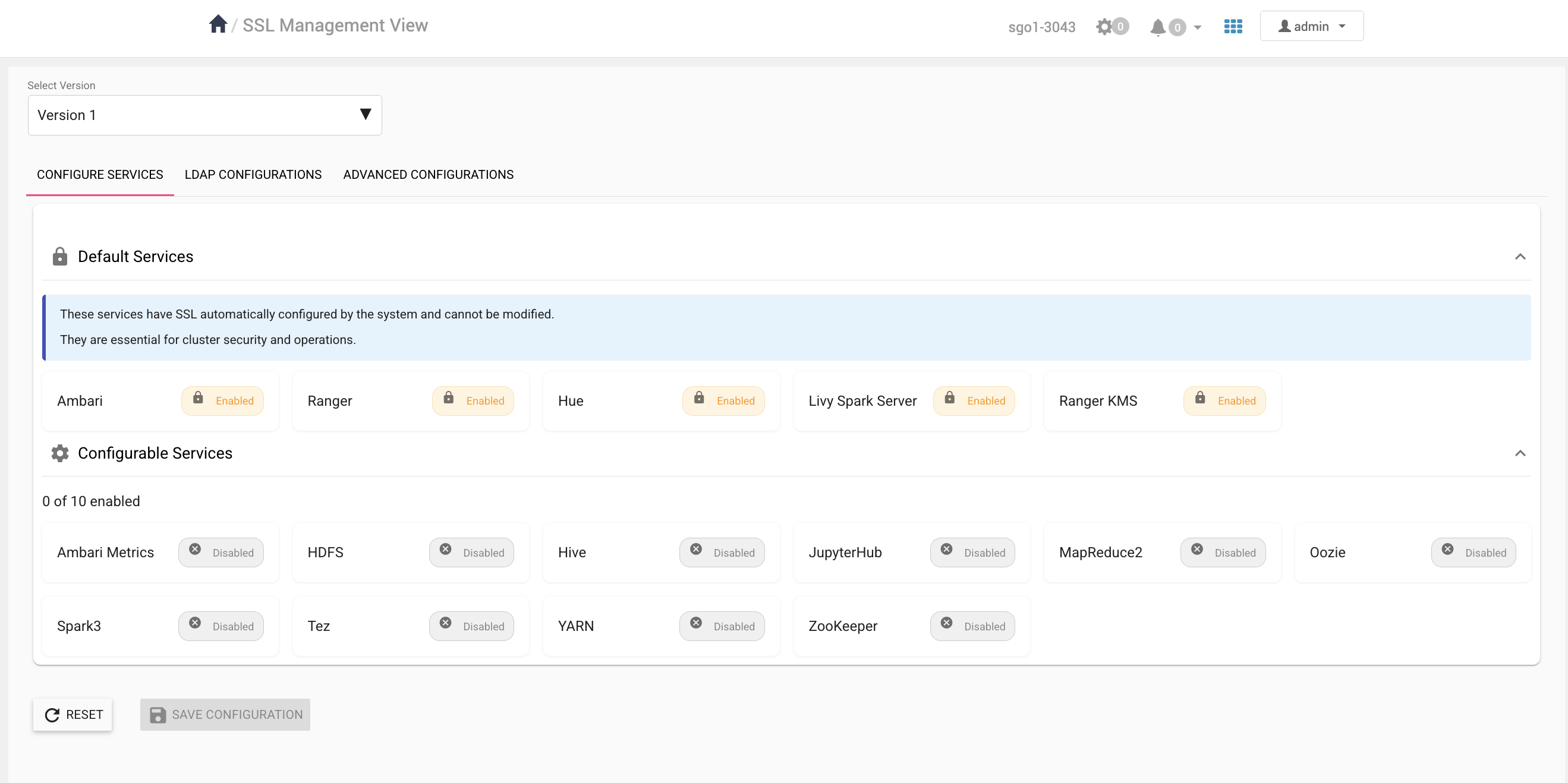 Click to expand Configure Services in Ambari UI.