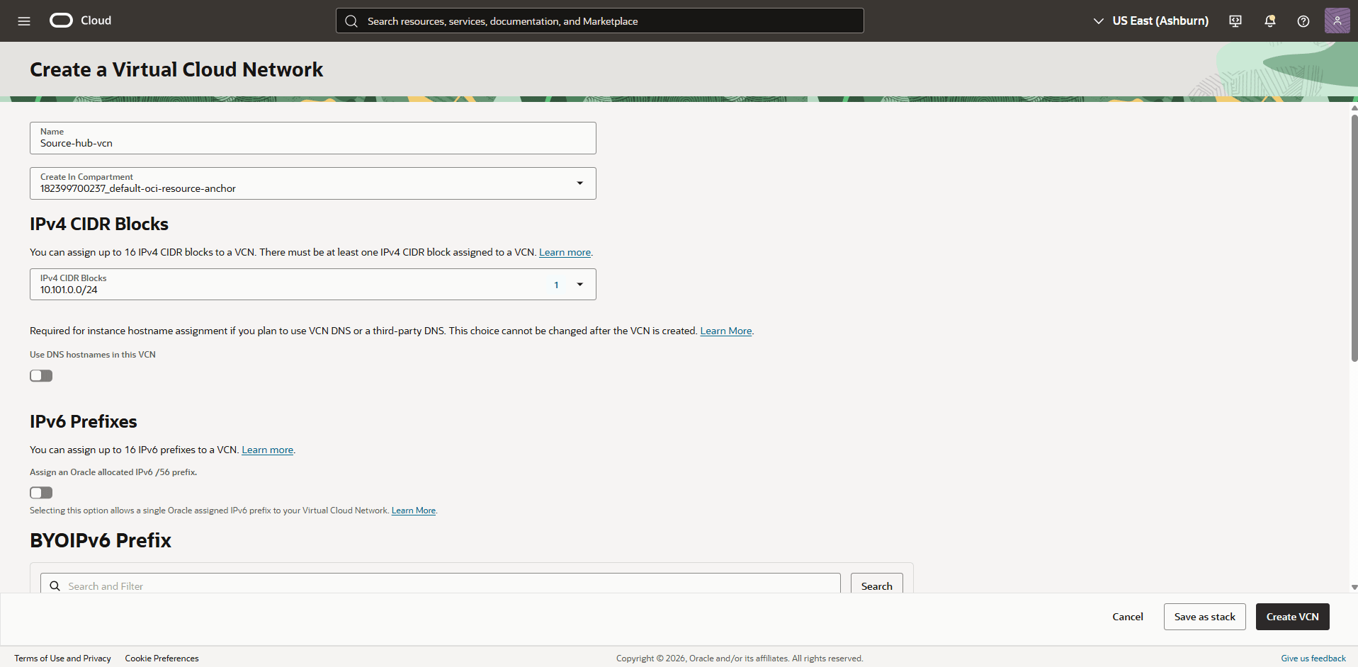 This screenshot shows the required configuration for cross-region restore. This screenshot shows the required configuration for cross-region restore.