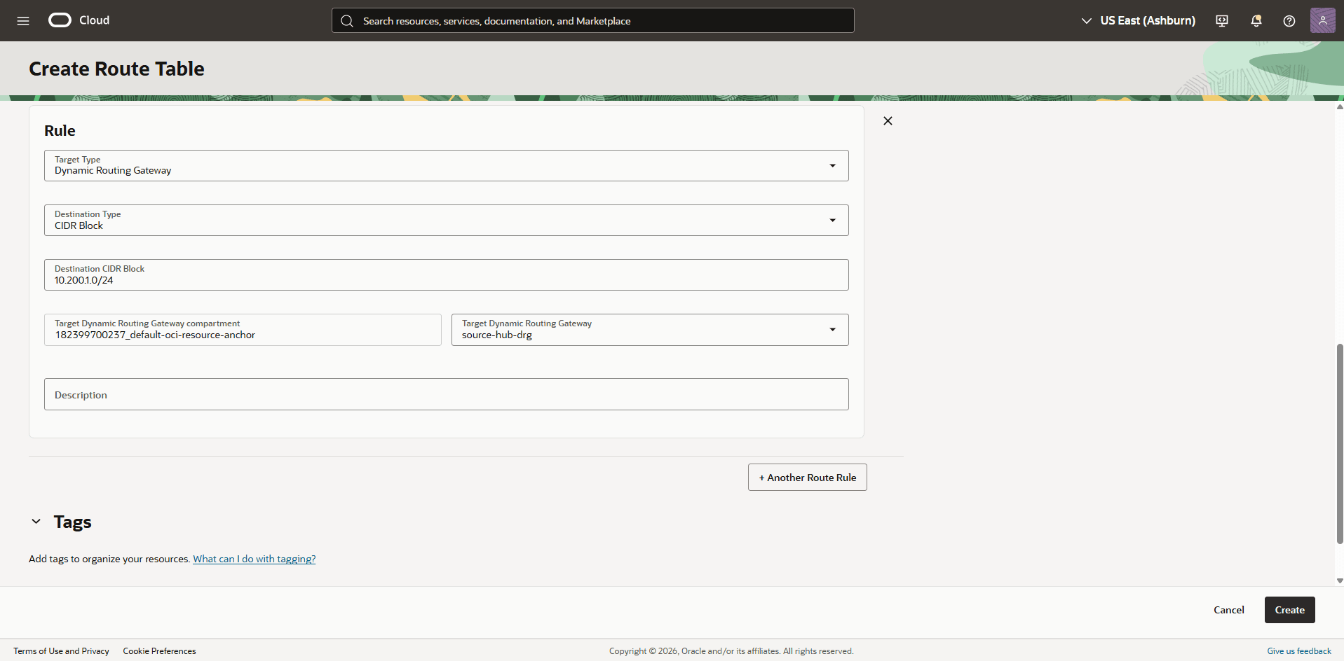 This screenshot shows the required configuration for cross-region restore. This screenshot shows the required configuration for cross-region restore.