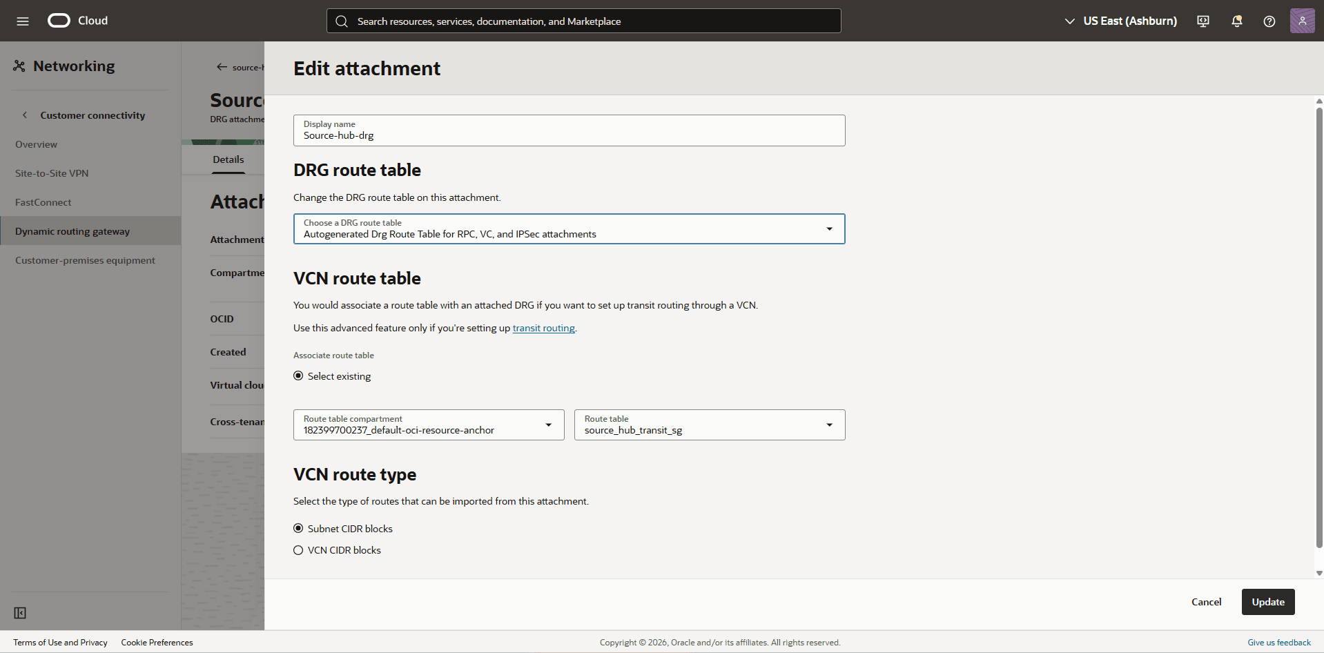 This screenshot shows the required configuration for cross-region restore. This screenshot shows the required configuration for cross-region restore.
