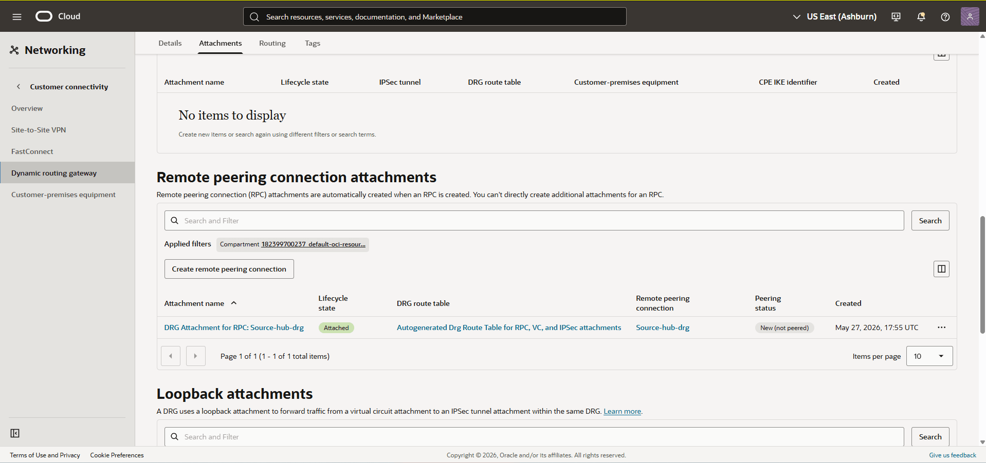 This screenshot shows the required configuration for cross-region restore. This screenshot shows the required configuration for cross-region restore.