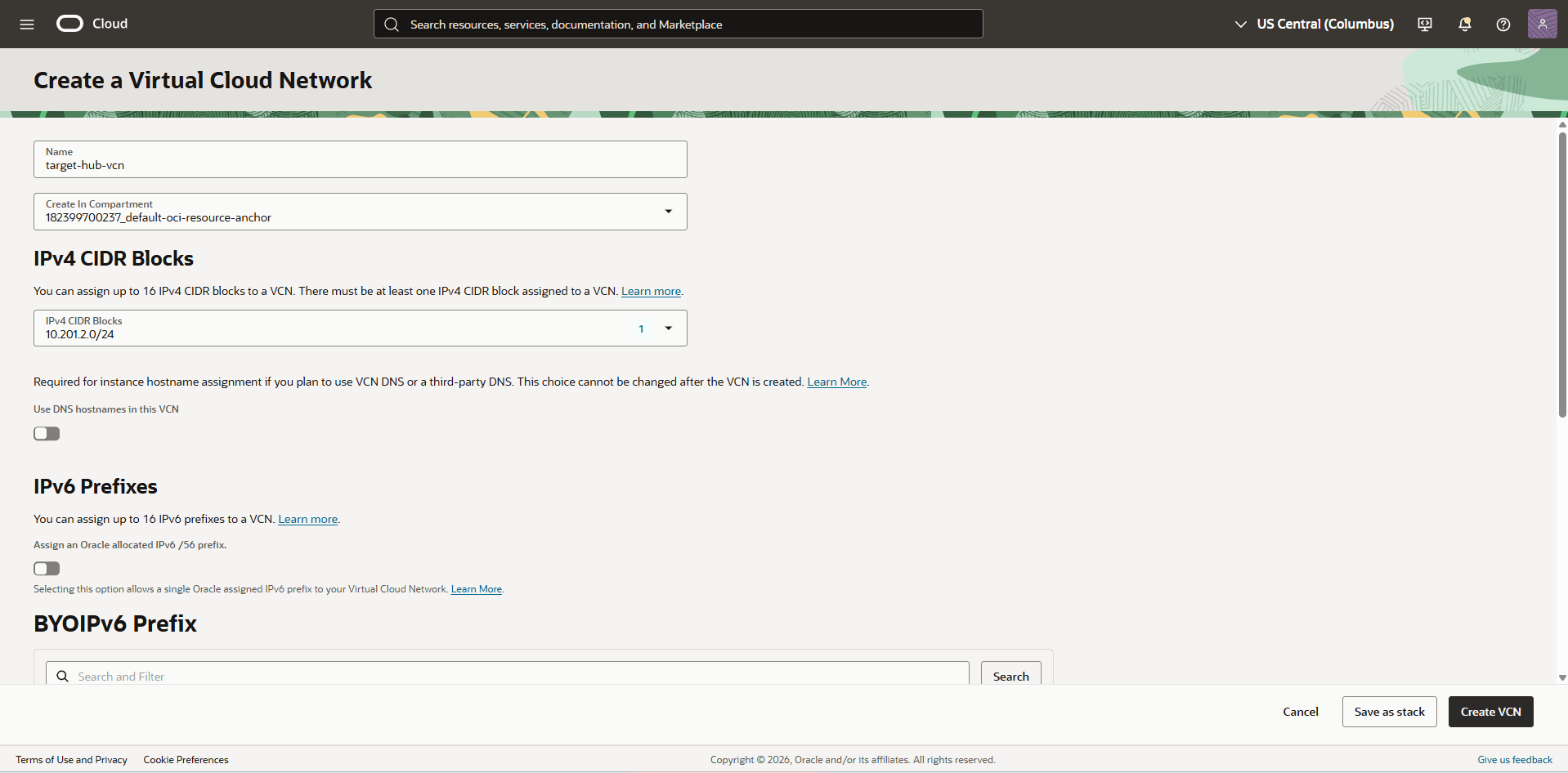 This screenshot shows the required configuration for cross-region restore. This screenshot shows the required configuration for cross-region restore.