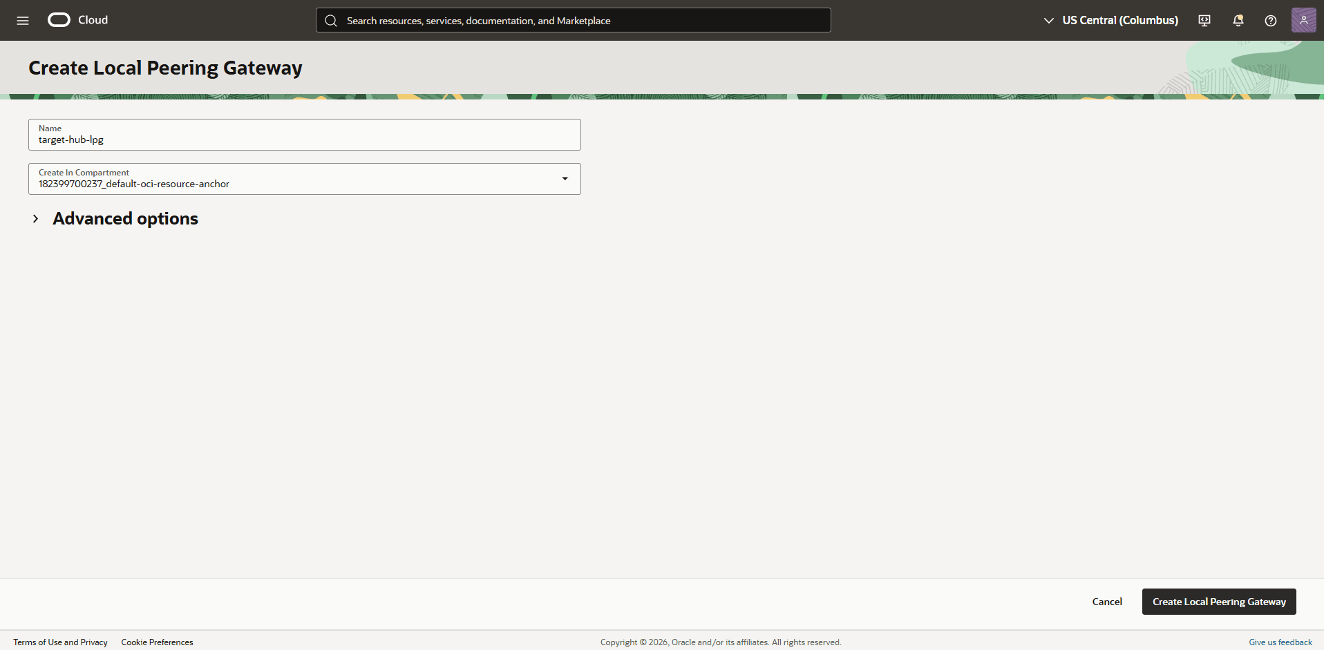 This screenshot shows the required configuration for cross-region restore. This screenshot shows the required configuration for cross-region restore.