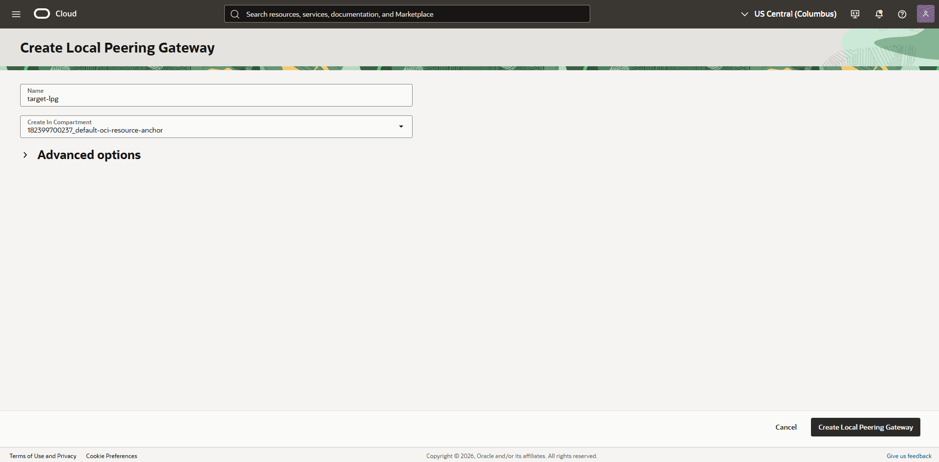 This screenshot shows the required configuration for cross-region restore. This screenshot shows the required configuration for cross-region restore.