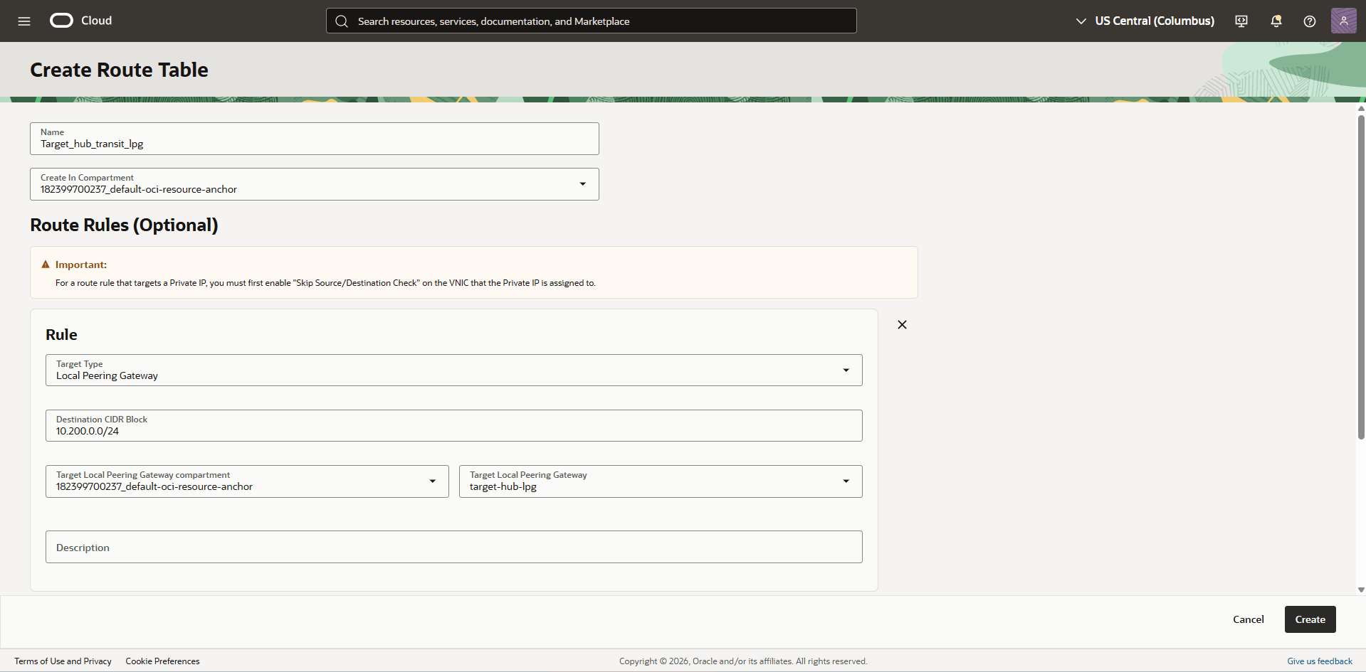 This screenshot shows the required configuration for cross-region restore. This screenshot shows the required configuration for cross-region restore.