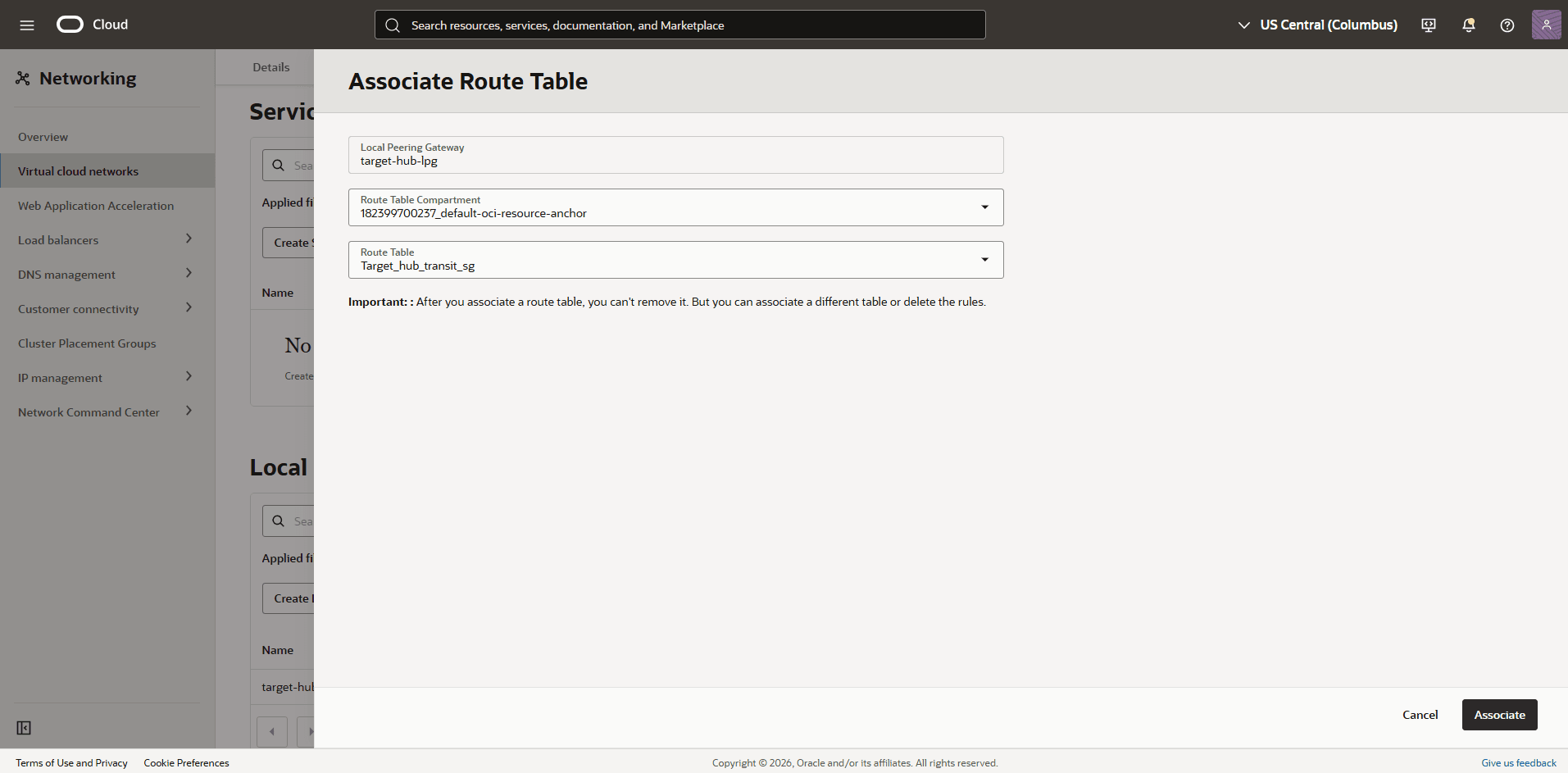 This screenshot shows the required configuration for cross-region restore. This screenshot shows the required configuration for cross-region restore.