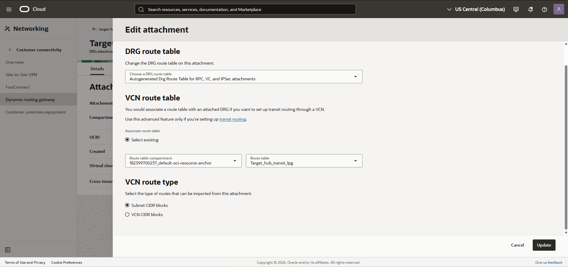 This screenshot shows the required configuration for cross-region restore. This screenshot shows the required configuration for cross-region restore.