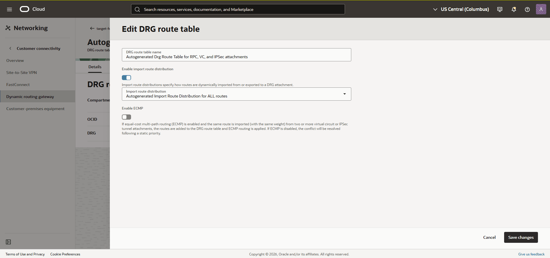 This screenshot shows the required configuration for cross-region restore. This screenshot shows the required configuration for cross-region restore.