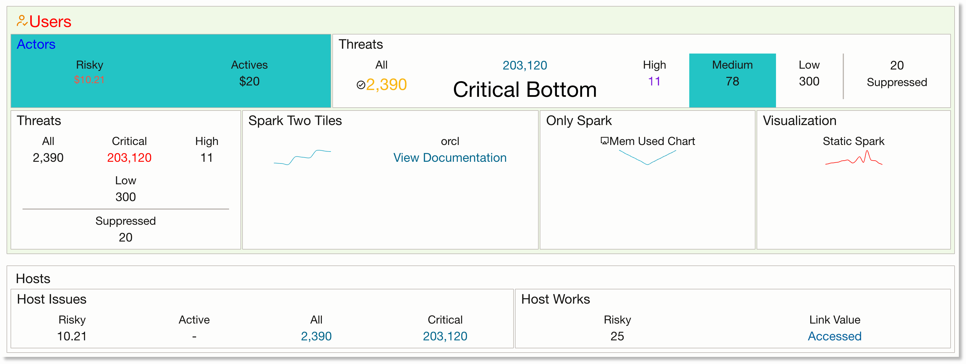 Tiles in link visualization Tiles in link visualization